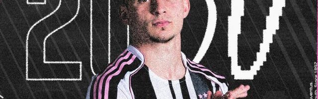 开云入口-官方：小孔塞桑正式加盟尤文，签约5年