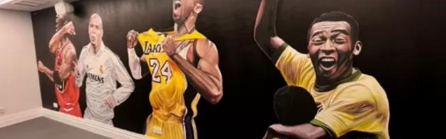 开云入口-维尼修斯健身房壁画上有谁？致敬贝利！C罗后补的！